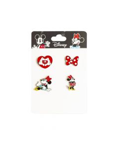 Pin metálico Minnie Mouse corazón lazo 4pzas surtido