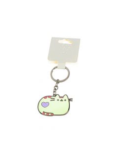 Llavero metálico pusheen turquesa
