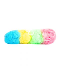 Esponja para baño lisa 4und multicolor