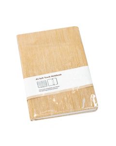 Libreta lisa con elástico a5 96h beige
