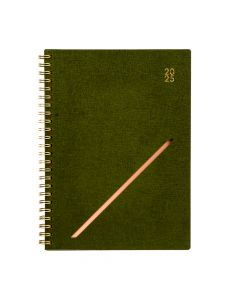 Agenda espiral 2025 80h verde