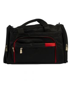 Bolso tela 20pulg negro rojo