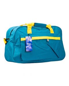 Bolso bicolor turquesa y amarillo