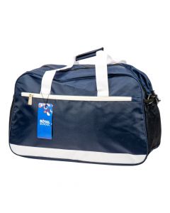 Bolso tela bicolor azul blanco