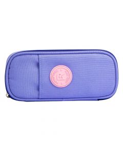 Pencil case cartuchera tela lisa morado