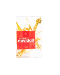 Esfera navideña lisa figura estrella 4und dorado