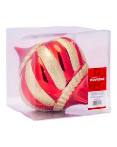 Esfera navideña escarchada
