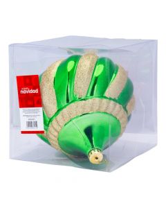 Esfera navideña escarchada
