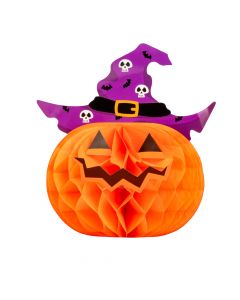 Calabaza papel con sombrero