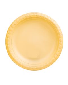 Plato biodegradable fecula maíz 6pulg 10und beige