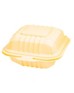 Bandeja biodegradable fecula maíz 6pulg 10und beige