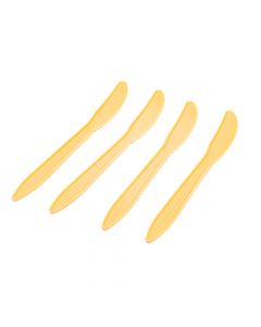 Cuchillo biodegradable liso 6pulg 10und beige