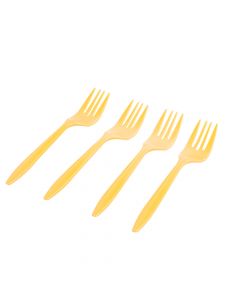 Tenedor biodegradable liso 6pulg 10und beige