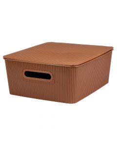 Caja organizadora plástica café