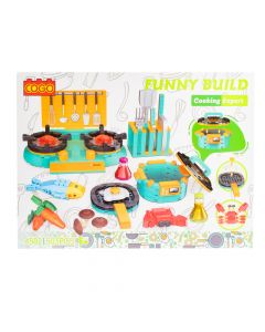 Bloque armable plástico para juego cooking expert +6a multicolor