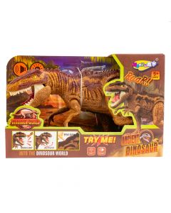 Dinosaurio plástico ancient dinosaur con luz y sonido +3a marrón