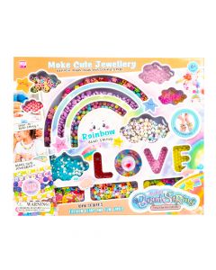 Abalorio plástico rainbow love +6a