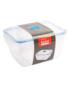 Recipiente plastico 2.4l rectangular viva home 21x16x12.4cm 
