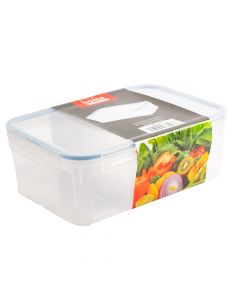 Recipiente plastico 4 l rectangular viva home 28x20x10.2cm