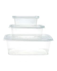 Recipiente 1.4l 3pzas transparente