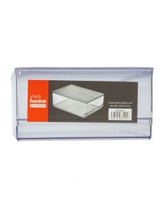Organizador refri plástico con tapa rectangular 29.7x20x10.6cm 