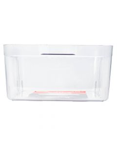 Organizador refri plástico con tapa rectangular 37.5x26.5x13.5cm 