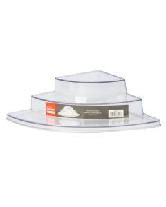 Organizador plástico esquinero 3 niveles 26x26x8.3cm 