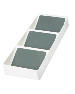Organizador plástico 3 divisiones 39x15x5cm 
