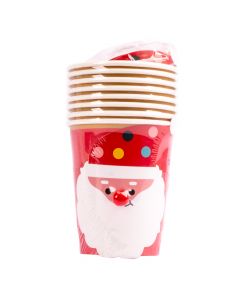 Vaso cartón navideño 8pzas 9oz