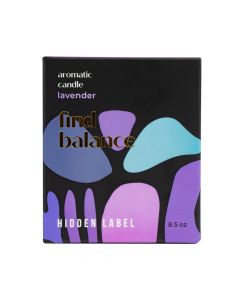 Candela aromática lavanda con frasco vidrio 8.5oz