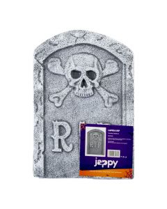 Lápida RIP calavera gris