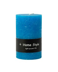 Candela cilíndrica lisa 7.5x12.5cm 480g azul