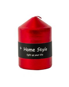 Candela aromática lisa 6.8x10cm 275g rojo