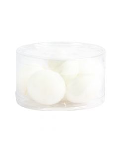 Vela redonda lisa 25g 4.8x2.5cm 9und blanco