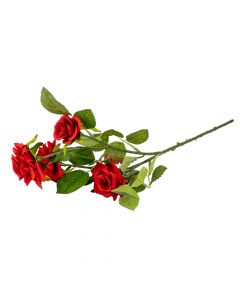 Flor artificial 5 rosas rojas