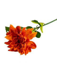 Flor artificial dalia naranja