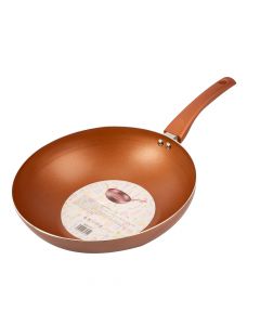 Sartén aluminio antiadherente liso 30cm oro rosa