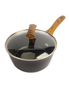 Olla aluminio antiadherente 18cm negro