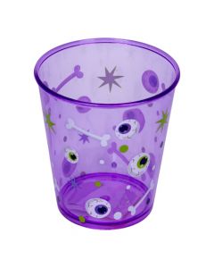 Vaso ojos y huesos morado