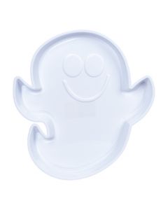Plato figura fantasma blanco