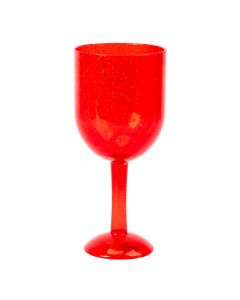 Copa plástica con escarcha 8x8x17.7cm rojo