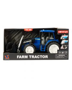 Tractor plástico liso con sonido+luz +3a 