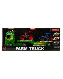Trailer y tractor con luz y sonido 3pzas +3a
