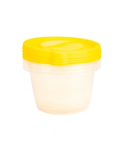 Recipiente liso con tapa redondo 1.23l 4und