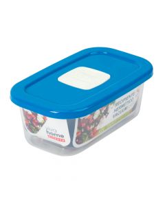 Recipiente plástico rectangular hermético 470ml 0.47l 