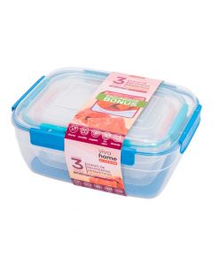 Set recipientes plásticos transparentes