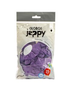 Globo látex liso cromado 12pulg morado