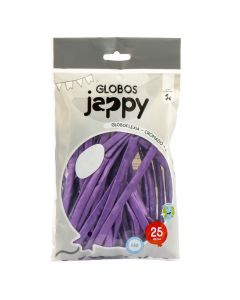 Globo látex liso cromado 260pulg purpura