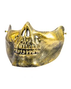 Máscara plástica calavera dorado