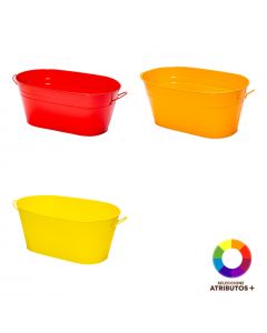 Maceta metálica ovalada surtido